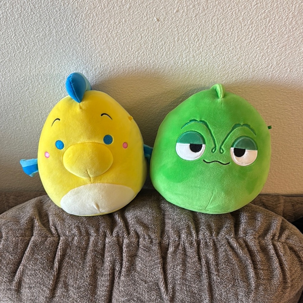 Yellow and Green Squishmallows Plush toys